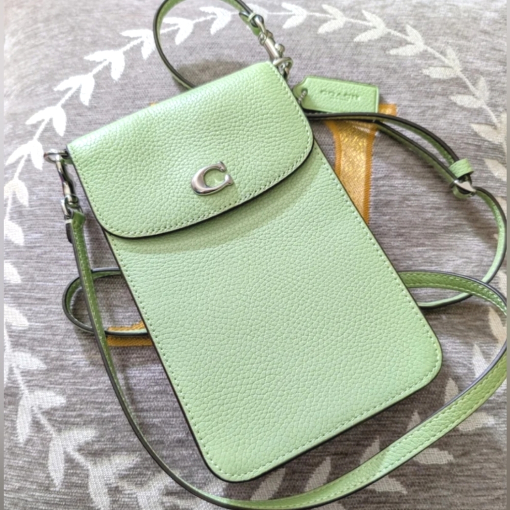 Coach Pale Pistachio Phone Bag